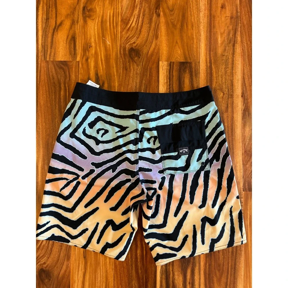 Billabong Recycler Sundays Pro Zebra Board Shorts Mens 32 Pastel Sunset Gradient
